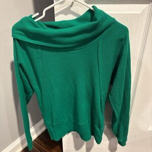 Pilcro Vibrant Green Cowl Neck Sweater